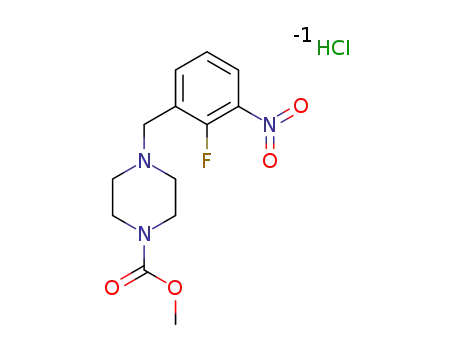 methyl 4-(2-fluoro-3-nitrobenzyl)piperazine-1-carboxylate hydrochloride
