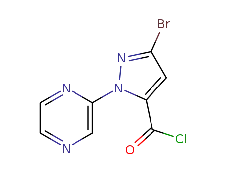 1-(pyrazin-2-yl)-3-bromo-1H-pyrazole-5-formyl chloride
