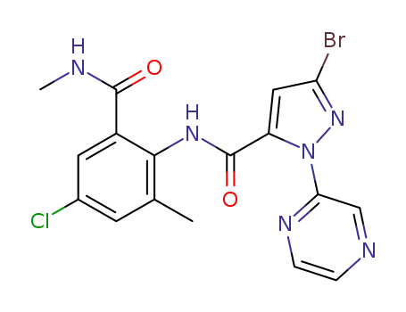N-(2-(methylcarbamoyl)-4-chloro-6-methylphenyl)-3-bromo-1-(pyrazin-2-yl)-1H-pyrazole-5-carboxamide