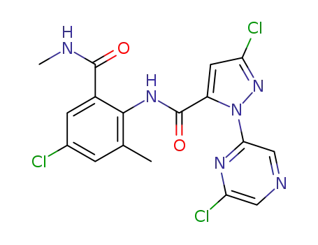 N-(2-(methylcarbamoyl)-4-chloro-6-methylphenyl)-3-chloro-1-(6-chloropyrazin-2-yl)-1H-pyrazole-5-carboxamide