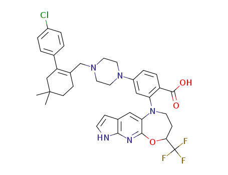 4-(4-((4’-chloro-5,5-dimethyl-3,4,5,6-tetrahydro-[1,1‘-biphenyl]-2-yl)methyl)piperazin-1-yl)-2-(4-(trifluoromethyl)-3,4-dihydro-2H-pyrrolo[3‘,2’:5,6]pyrido[2,3-b][1,4]oxazepin-1(7H)-yl)benzoic acid