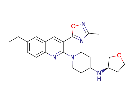 (R)-1-(6-ethyl-3-(3-methyl-1,2,4-oxadiazol-5-yl)quinolin-2-yl)-N-(tetrahydrofuran-3-yl)piperidin-4-amine