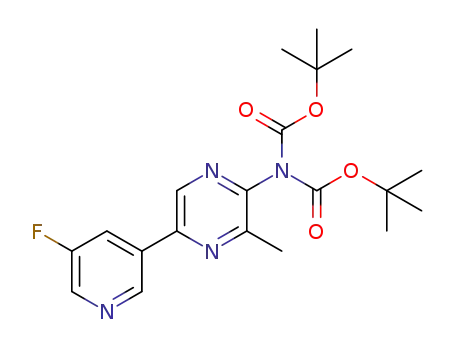 2-bis(tert-butoxycarbonyl)amino-3-methyl-5-(5-fluoropyrid-3-yl)pyrazine