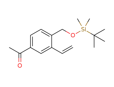 1-(4-(((tert-butyldimethylsilyl)oxy)methyl)-3-vinylphenyl)ethan-1-one
