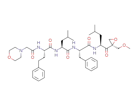 (S)-N-((S)-1-((S)-1-((S)-2-(methoxymethyl)oxiran-2-yl)-4-methyl-1-oxopentan-2-ylamino)-1-oxo-3-phenylpropan-2-yl)-4-methyl-2-((S)-2-(2-morpholinoacetamido)-4-phenylbutanamido)pentanamide