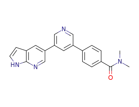 4-(5-(1H-pyrrolo[2,3-b]pyridin-5-yl)pyridin-3-yl)-N,N-dimethylbenzamide