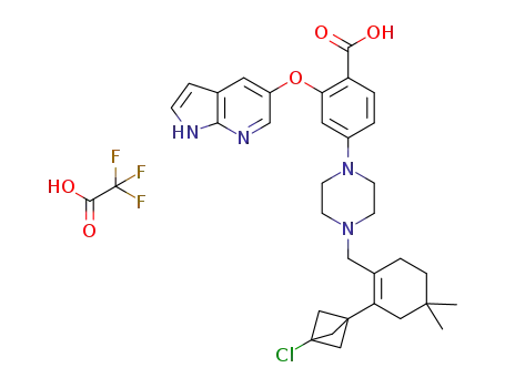 2-((1H-pyrrolo[2,3-b]pyridin-5-yl)oxy)-4-(4-((2-(3-chlorobicyclo[1.1.1]pentan-1-yl)-4,4-dimethylcyclohex-1-en-1-yl)methyl)piperazin-1-yl)benzoic acid TFA salt