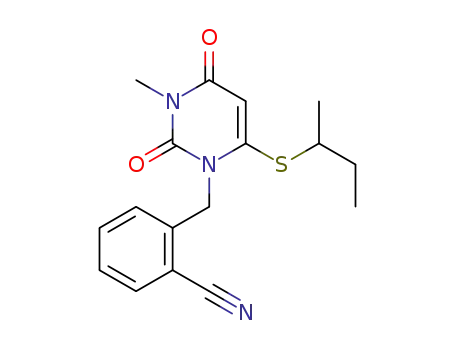2-((6-(sec-butylthio)-3-methyl-2,4-dioxo-3,4-dihydropyrimidin-1(2H)-yl)methyl)benzonitrile