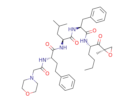 (S)-4-methyl-N-((S)-1-(((S)-1-((R)-2-methyloxiran-2-yl)-1-oxohexan-2-yl) amino)-1-oxo-3-phenylpropan-2-yl)-2-((S)-2-(2-morpholinoacetamido)-4-phenyl butanamido)pentanamide
