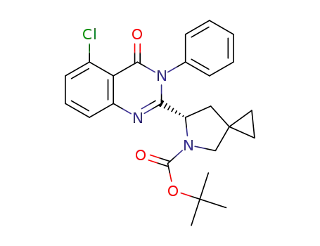 (S)-6-(3-phenyl-4-oxo-5-chloro-3,4-dihydroquinazolin-2-yl)-5-azaspiro[2.4]heptane-5-carboxylic acid tert-butyl ester
