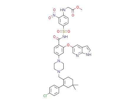 (4-(N-(2-((1H-pyrrolo[2,3-b]pyridin-5-yl)oxy)-4-(4-((4'-chloro-5,5-dimethyltetrahydro-3,4,5,6-tetrahydro-[1,1'-biphenyl]-2-yl)methyl)piperazin-1-yl)benzoyl)sulfamoyl)-2-nitrophenyl)glycine ethyl ester