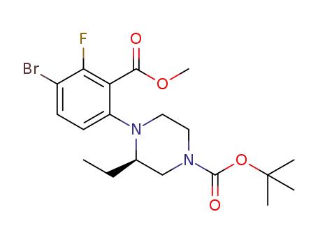 tert-butyl (3R)-4-[4-bromo-3-fluoro-2-(methoxycarbonyl)phenyl]-3-ethylpiperazine-1-carboxylate