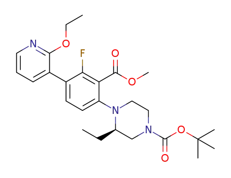 tert-butyl (3R)-4-[4-(2-ethoxypyridin-3-yl)-3-fluoro-2-(methoxycarbonyl)phenyl]-3-ethylpiperazine-1-carboxylate