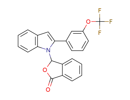 3-(2-(3-(trifluoromethoxy)phenyl)-1H-indole-1-yl)isobenzofuran-1(3H)-one