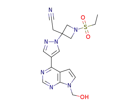 [1-(ethanesulfonyl)-3-{4-[7-(hydroxymethyl)-7H-pyrrolo[2,3-d]pyrimidin-4-yl]-1H-pyrazol-1-yl}azetidin-3-yl]acetonitrile