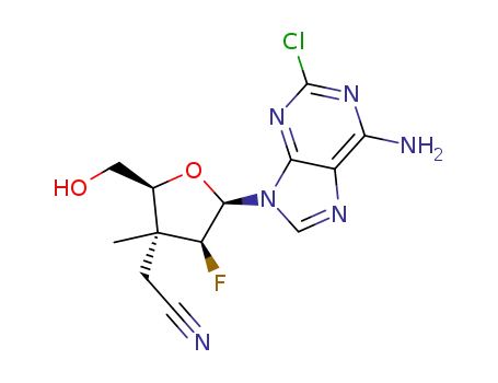 (+)-2-((2S,3R,4S,5R)-5-(6-amino-2-chloro-9H-purin-9-yl)-4-fluoro-2-(hydroxymethyl)-3-methyltetrahydrofuran-3-yl)acetonitrile