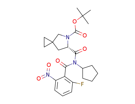 tert-butyl (S)-6-(cyclopentyl(2-fluoro-6-nitrobenzoyl)carbamoyl)-5-azaspiro[2.4]heptane-5-carboxylate
