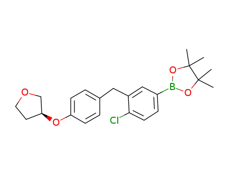 2-[4-chloro-3-({4-[(3S)-oxolan-3-yloxy]phenyl}methyl)phenyl]-4,4,5,5-tetramethyl-1,3,2-dioxaborolane