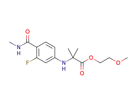 2-methoxyethyl 2-{[3-fluoro-4-(methylcarbamoyl)phenyl]amino}-2-methylpropanoate