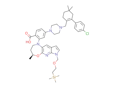 4-(4-[[2-(4-chlorophenyl)-4,4-dimethylcyclohex-1-en-1-yl]methyl]piperazin-1-yl)-2-[(13S)-13-methyl-4-[[2-(trimethylsilyl)ethoxy]methyl]-14-oxa-2,4,10-triazatricyclo[7.5.0.0[3,7]] tetradeca-1(9),2,5,7-tetraen-10-yl]benzoic acid