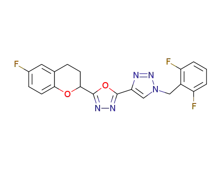 1-(2,6-difluorobenzyl)-4-(5-(6-fluoro-3,4-dihydro-2H-chromen-2-yl)-1,3,4-oxadiazol-2-yl)-1H-1,2,3-triazole