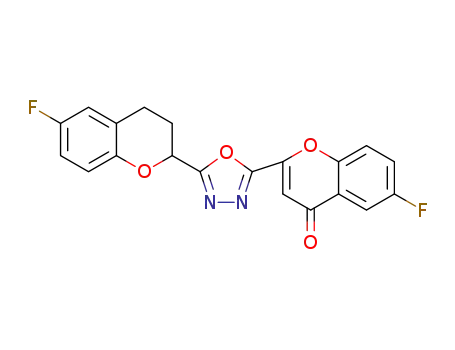6-fluoro-2-(5-(6-fluoro-3,4-dihydro-2H-chromen-2-yl)-1,3,4-oxadiazol-2-yl)-4H-chromen-4-one