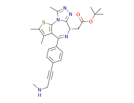 tert-butyl (S)-2-(2,3,9-trimethyl-4-(4-(3-(methylamino)prop-1-yn-1-yl)phenyl)-6H-thieno[3,2-f][1,2,4]triazolo[4,3-a][1,4]diazepin-6-yl)acetate