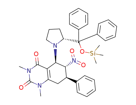 (5R,6R,7R)-5-((R)-2-(diphenyl((trimethylsilyl)oxy)methyl)pyrrolidin-1-yl)-1,3-dimethyl-6-nitro-7-phenyl-5,6,7,8-tetrahydroquinazoline-2,4(1H,3H)-dione