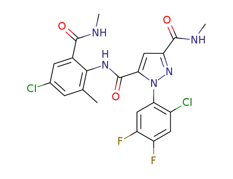 N5-(4-chloro-2-methyl-6-(methylcarbamoyl)phenyl)-1-(2-chloro-4,5-difluorophenyl)-N3-methyl-1H-pyrazole-3,5-dicarboxamide