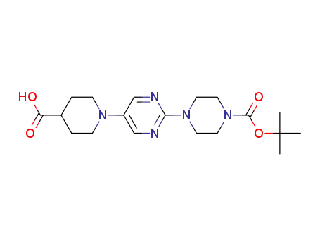 1-[2-(4-tert-butoxycarbonylpiperazin-1-yl)pyrimidin-5-yl]piperidine-4-carboxylic acid