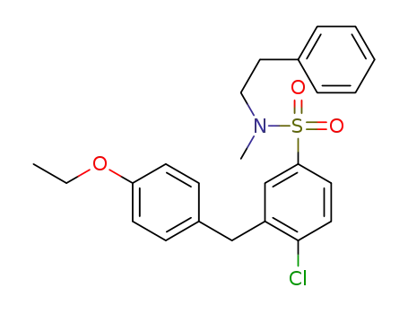 4-chloro-3-(4-ethoxybenzyl)-N-methyl-N-phenethylbenzenesulfonamide