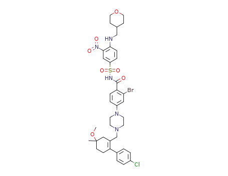 2-bromo-4-(4-[[2-(4-chlorophenyl)-5-methoxy-5-methylcyclohex-1-en-1-yl]methyl]piperazin-1-yl)-N-[3-nitro-4-[(oxan-4-ylmethyl)amino]benzenesulfonyl]benzamide