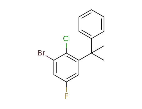 2-chloro-5-fluoro-1-bromo-3-(2-phenylpropan-2-yl)benzene