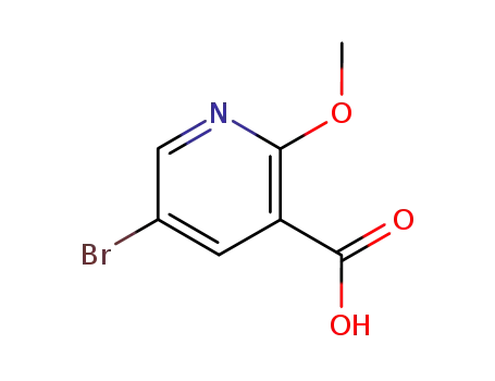Molecular Structure of 54916-66-4 (5-BROMO-2-METHOXY-NICOTINIC ACID)