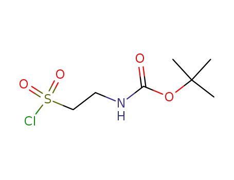 Molecular Structure of 134019-73-1 (TERT-BUTYL 2-(CHLOROSULFONYL)ETHYLCARBAMATE)