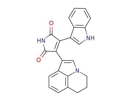 3-(5,6-dihydro-4H-pyrrolo[3,2,1-ij]quinolin-1-yl)-4-(1H-indol-3-yl)-1H-pyrrole-2,5-dion