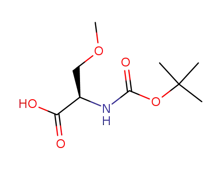 Molecular Structure of 86123-95-7 (D-Serine, N-[(1,1-dimethylethoxy)carbonyl]-O-methyl- (9CI))