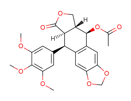 Furo[3',4':6,7]naphtho[2,3-d]-1,3-dioxol-6(5aH)-one,9-(acetyloxy)-5,8,8a,9-tetrahydro-5-(3,4,5-trimethoxyphenyl)-, (5R,5aR,8aR,9R)- cas  1180-34-3