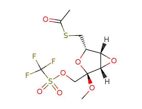 methyl 6-S-acetyl-3,4-anhydro-6-thio-1-O-trifluoromethanesulfonyl-α-D-tagatofuranoside