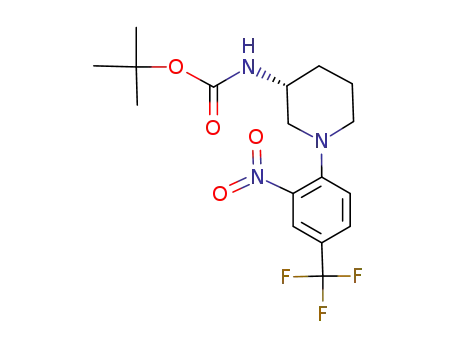 (R)-tert-butyl 1-(2-nitro-4-(trifluoromethyl)phenyl)piperidin-3-ylcarbamate