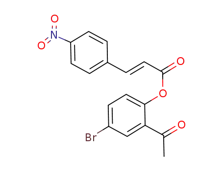 Molecular Structure of 887646-95-9 (2-Propenoic acid, 3-(4-nitrophenyl)-, 2-acetyl-4-bromophenyl ester,
(2E)-)