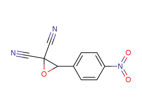 Molecular Structure of 34559-52-9 (2,2-Oxiranedicarbonitrile, 3-(4-nitrophenyl)-)