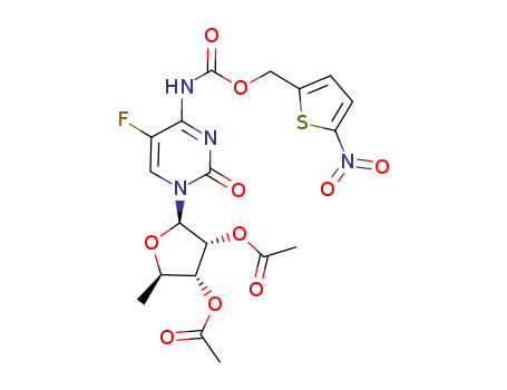 Cytidine, 5'-deoxy-5-fluoro-N-[[(5-nitro-2-thienyl)methoxy]carbonyl]-,
2',3'-diacetate