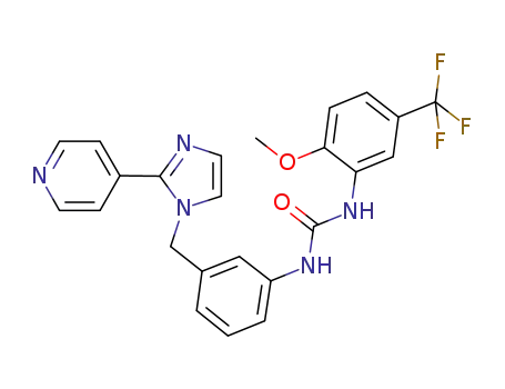 1-(2-methoxy-5-trifluoromethyl-phenyl)-3-[3-(2-pyridin-4-yl-imidazol-1-ylmethyl)-phenyl]-urea