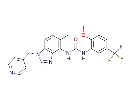 1-(2-Methoxy-5-trifluoromethyl-phenyl)-3-(5-methyl-1-pyridin-4-ylmethyl-1H-benzoimidazol-4-yl)-urea
