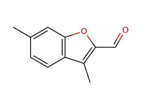 Molecular Structure of 16820-39-6 (3,6-DIMETHYL-BENZOFURAN-2-CARBALDEHYDE)