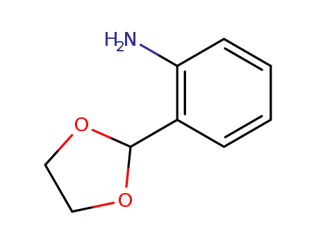 Molecular Structure of 26908-34-9 (2-(1,3-Dioxolan-2-yl)aniline)