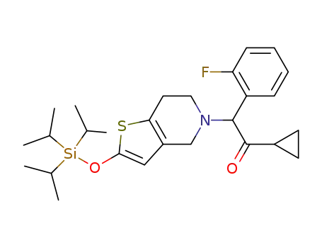 2-triisopropylsilyloxy-5-(α-cyclopropylcarbonyl-2-fluorobenzyl)-4,5,6,7-tetrahydrothieno[3,2-c]pyridine