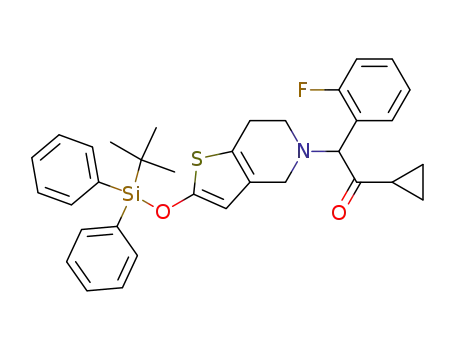 2-(tert-butyldiphenylsilyloxy)-5-(α-cyclopropyl-carbonyl-2-fluorobenzyl)-4,5,6,7-tetrahydrothieno[3,2-c]pyridine