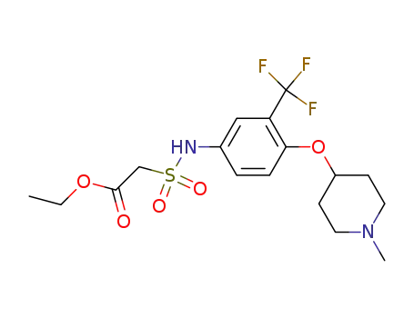 ethyl N-[4-(1-methylpiperidin-4-yloxy)-3-trifluoromethylphenyl]sulfamoylacetate
